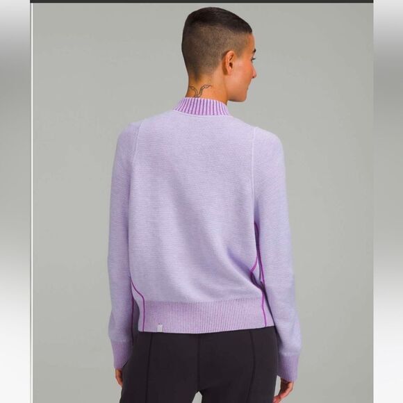 Lululemon Reversible Double-Knit Zip-Up Sweater Faint Lavender Women’s SIZE 4 - Picture 2 of 14
